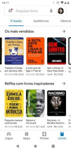 Recomendação Play Store e-books