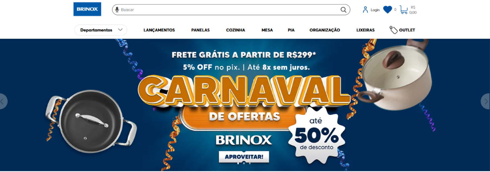 Campanhas com IA. Exemplo da promoção de Carnaval com panelas e utensílios de cozinha da Brinox.